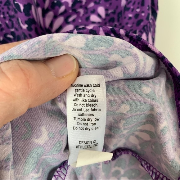 Athleta Purple V-Neck Short Sleeve Dress Size XSP - Picture 5 of 9